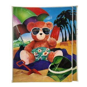 Vintage Mead The Organizer Beach Bear Foldable School Organizer